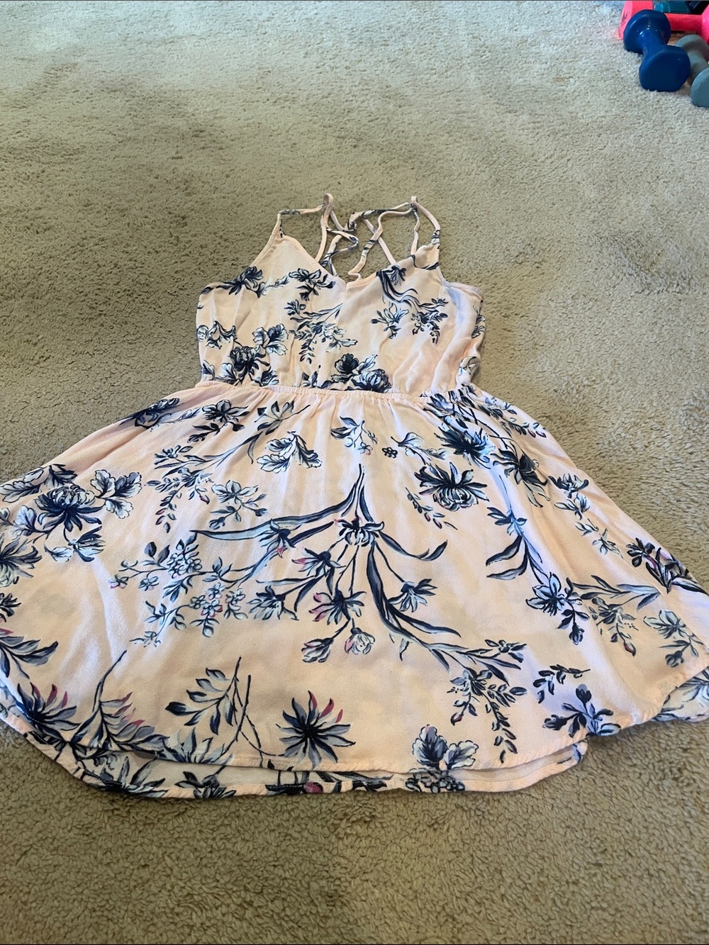 Kendall & Kylie Light Pink Floral Strappy Dress